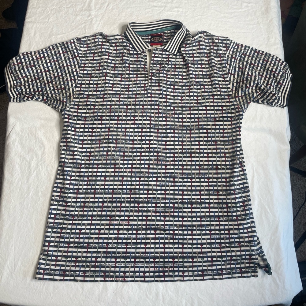 CT‎ Golf Polo All Over Print Golf Tees Vtg Large